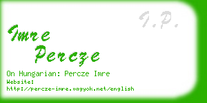 imre percze business card